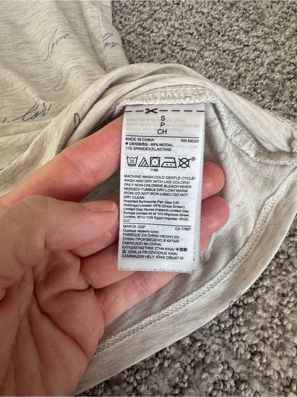 LOVE by Gap Light Gray Sleep Tank & Shorts Set Size Small - Picture 7 of 13